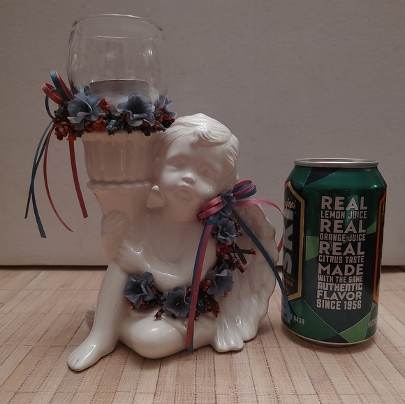 Handmade Cherub candle holder - Picture 2 of 7